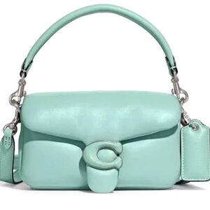 NWT COACH Faded Blue Pillow Tabby Leather Shoulder Bag